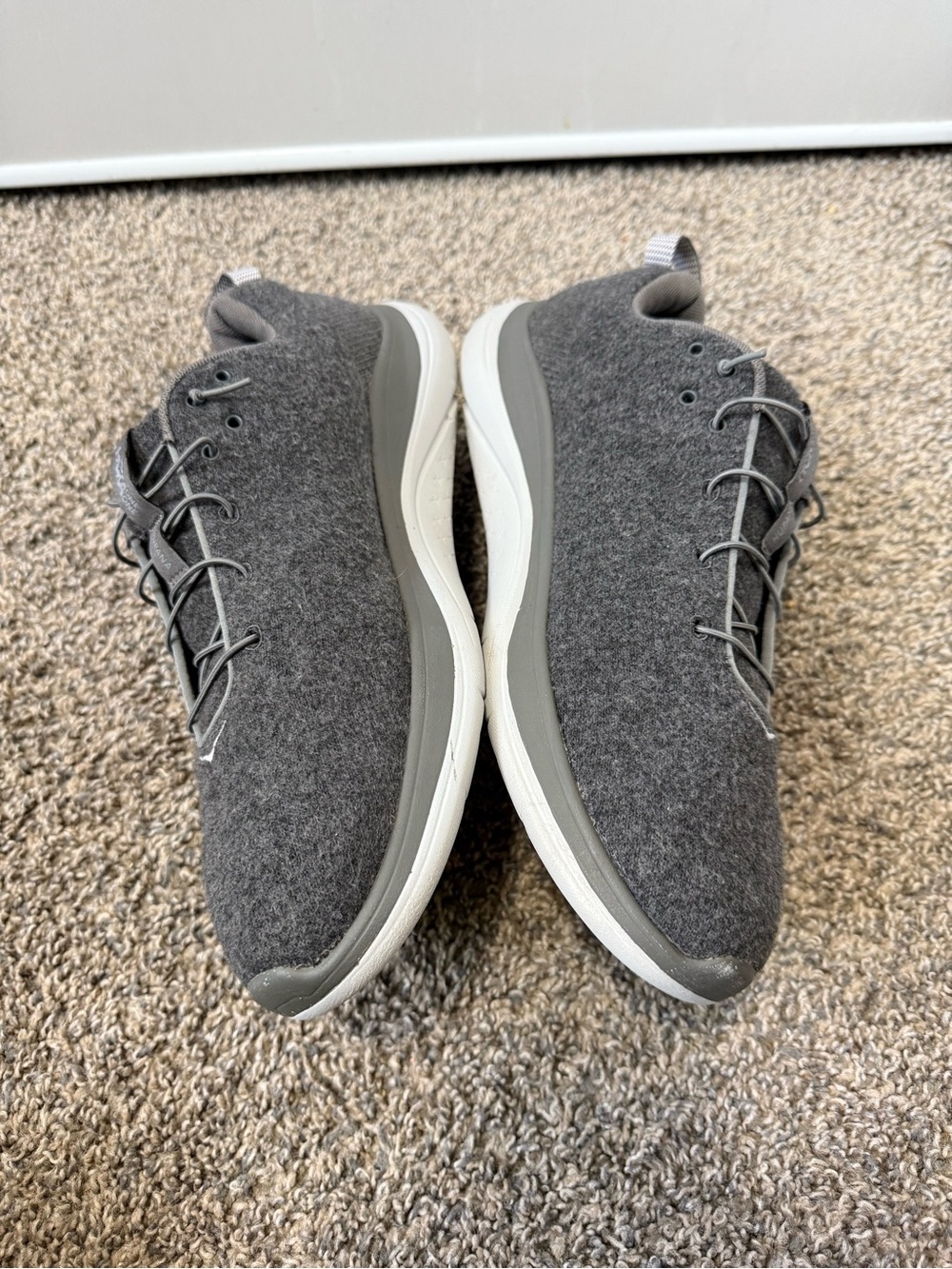 Hoka One One hupana Charcoal Gray Wool-Textured Sneakers - Picture 3 of 7